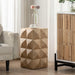 24" Height Three-dimensional Embossed Pattern Design Retro Coffee Table MDF Retro Furniture - Sweatfully