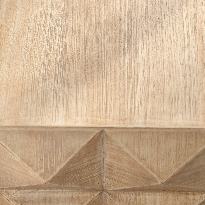 24" Height Three-dimensional Embossed Pattern Design Retro Coffee Table MDF Retro Furniture - Sweatfully