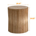 Retro Fashion Style Cylindrical MDF Coffee Table with Vertical Texture Relief Design, Suitable for Living Room, Office and Dining Room - Sweatfully