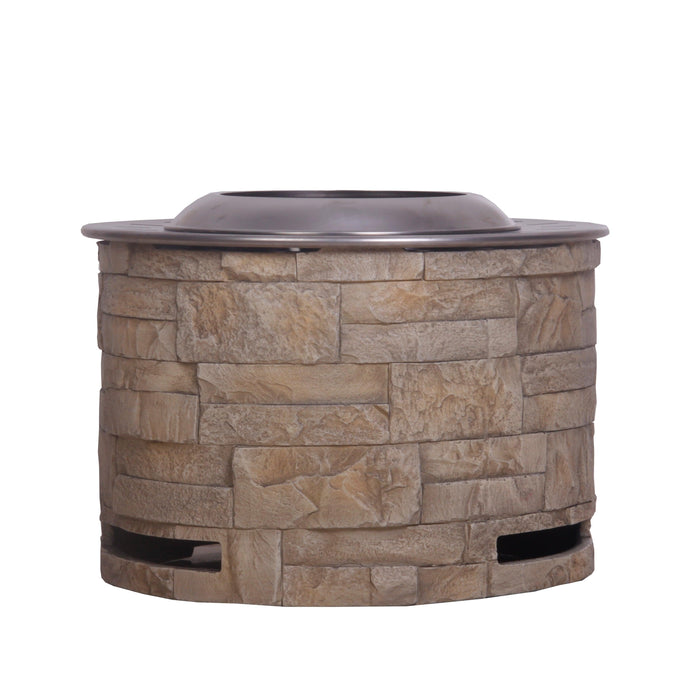 Smokeless Firepit with Wood Pellet/Twig/Wood as The Fuel for Garden & Outdoor - Sweatfully