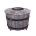 Dark Grey Woodgrain Smokeless Firepit with Wood Pellet/Twig/Wood as The Fuel for Garden & Outdoor - Sweatfully