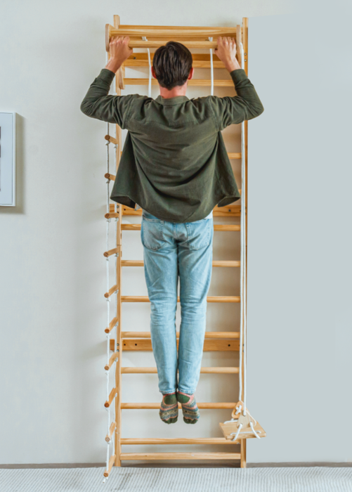 Betula Swedish Wall Ladder & Indoor Wooden Climber for Kids – Home Gym Playset - Sweatfully