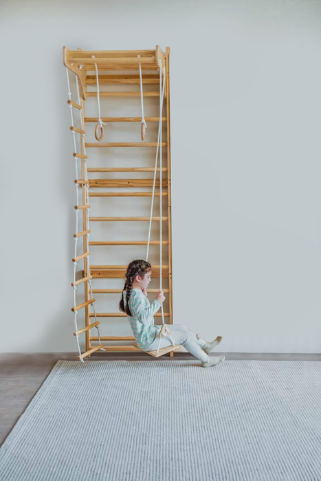 Betula Swedish Wall Ladder & Indoor Wooden Climber for Kids – Home Gym Playset - Sweatfully