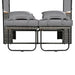 2-Piece Outdoor Rattan Daybed with Bench Lounge Roof Set and Cushions for Poolside, Backyard and Garden - Sweatfully