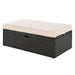 2-Piece Outdoor Rattan Daybed with Bench Lounge Roof Set and Cushions for Poolside, Backyard and Garden - Sweatfully