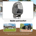 Outdoor Swivel Chair with Cushions, Rattan Egg Patio Chair with Rocking Function for Balcony, Poolside and Garden - Sweatfully