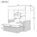 2-Piece Outdoor Rattan Daybed with Bench Lounge Roof Set and Cushions for Poolside, Backyard and Garden - Sweatfully