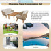 4 Pieces Outdoor Furniture Set with Loveseat, Patio Rope Conversation Set with Cushions for Backyard, Poolside, Garden - Sweatfully