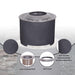 Dark Grey Faux Concrete Texture Smokeless Firepit with Wood Pellet/Twig/Wood as The Fuel for Garden & Outdoor - Sweatfully