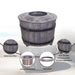 Dark Grey Woodgrain Smokeless Firepit with Wood Pellet/Twig/Wood as The Fuel for Garden & Outdoor - Sweatfully