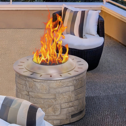 Smokeless Firepit with Wood Pellet/Twig/Wood as The Fuel for Garden & Outdoor - Sweatfully