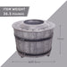 Dark Grey Woodgrain Smokeless Firepit with Wood Pellet/Twig/Wood as The Fuel for Garden & Outdoor - Sweatfully