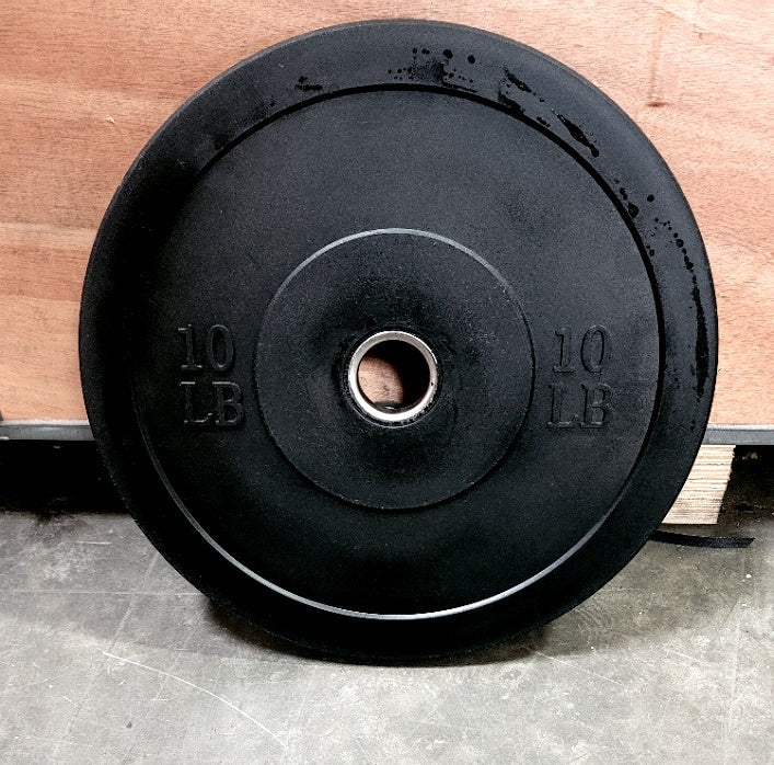 Classic Bumper Plates with Steel Center Hub per Pair - Muscle D Fitness - Virgin Rubber - Sweatfully