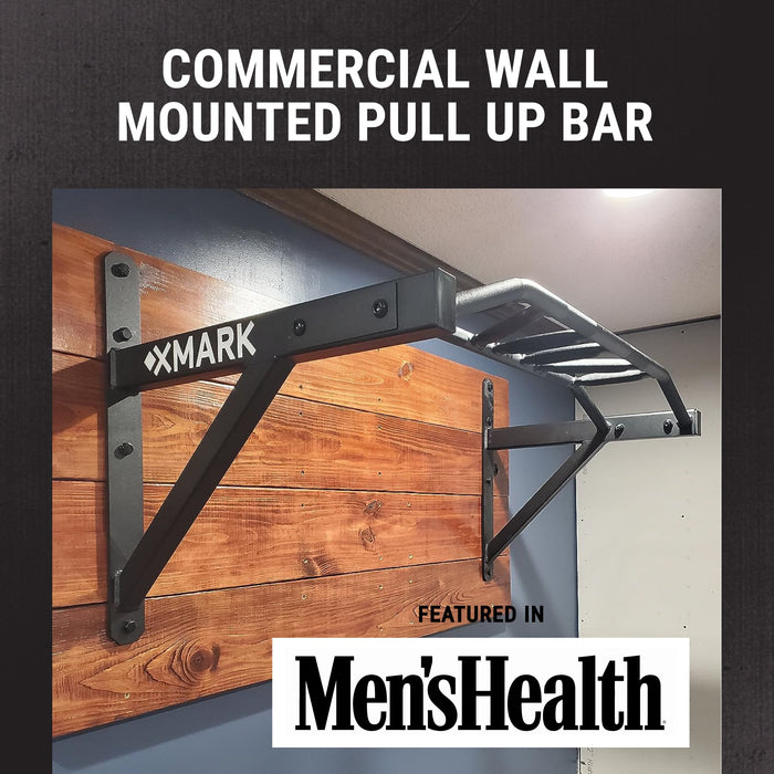 XMARK Commercial Wall Mounted Multi Grip Pull Up Bar Ranked #1 Men’s Health XM-9025 - Sweatfully