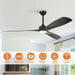 60 Inch Alexi DC Motor Modern Downrod Ceiling Fan with LED Light - Sweatfully
