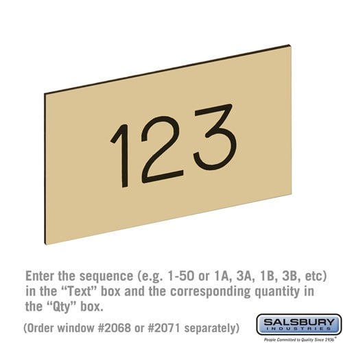 Custom Window Engraving - on Tan Plastic Window - for Brass Mailbox Door - Sweatfully