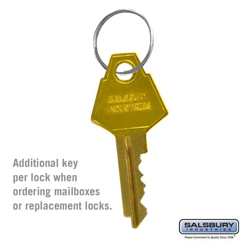 Salsbury Additional Key - for Brass Mailbox Standard Lock - Sweatfully