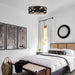 21" Ahmedabad Industrial DC Motor Flush Mount Reversible Ceiling Fan with LED Lighting and Remote Control - Sweatfully