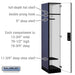 Salsbury 15" Wide Single Tier Designer Wood Locker - 1 Wide - 6 Feet High - 21 Inches Deep - Blue - Silver Electronic Locks - Sweatfully