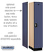 Salsbury 15" Wide Single Tier Designer Wood Locker - 1 Wide - 6 Feet High - 21 Inches Deep - Blue - Silver Resettable Combination Locks - Sweatfully