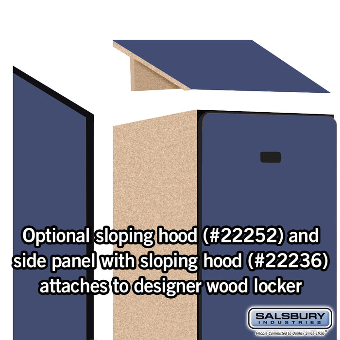 Salsbury 15" Wide Single Tier Designer Wood Locker - 1 Wide - 6 Feet High - 21 Inches Deep - Blue - Hasps - Sweatfully