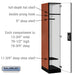 Salsbury 15" Wide Single Tier Designer Wood Locker - 1 Wide - 6 Feet High - 21 Inches Deep - Cherry - Silver Resettable Combination Locks - Sweatfully