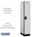 Salsbury 15" Wide Single Tier Designer Wood Locker - 1 Wide - 6 Feet High - 21 Inches Deep - Gray - Hasps - Sweatfully