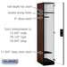 Salsbury 15" Wide Single Tier Designer Wood Locker - 1 Wide - 6 Feet High - 21 Inches Deep - Mahogany - Silver Electronic Locks - Sweatfully