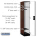 Salsbury 15" Wide Single Tier Designer Wood Locker - 1 Wide - 6 Feet High - 21 Inches Deep - Mahogany - Silver Resettable Combination Locks - Sweatfully