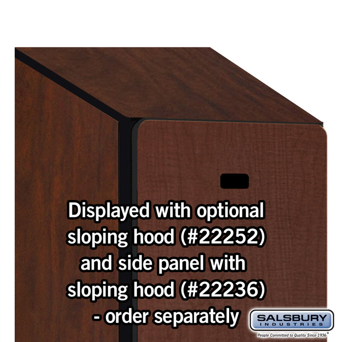 Salsbury 15" Wide Single Tier Designer Wood Locker - 1 Wide - 6 Feet High - 21 Inches Deep - Mahogany - Hasps - Sweatfully