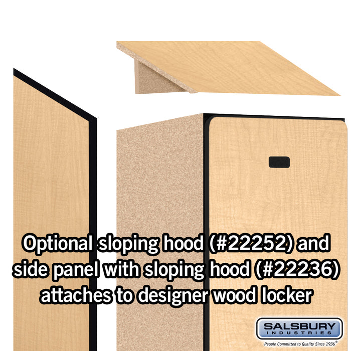 Salsbury 15" Wide Single Tier Designer Wood Locker - 1 Wide - 6 Feet High - 21 Inches Deep - Maple - Hasps - Sweatfully