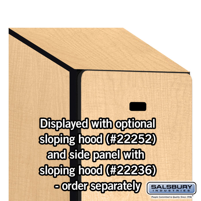 Salsbury 15" Wide Single Tier Designer Wood Locker - 1 Wide - 6 Feet High - 21 Inches Deep - Maple - Hasps - Sweatfully