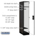 Salsbury 15" Wide Single Tier Designer Wood Locker - 1 Wide - 6 Feet High - 24 Inches Deep - Black - Black Resettable Combination Locks - Sweatfully