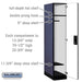 Salsbury 15" Wide Single Tier Designer Wood Locker - 1 Wide - 6 Feet High - 24 Inches Deep - Blue - Black Electronic Locks - Sweatfully