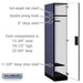 Salsbury 15" Wide Single Tier Designer Wood Locker - 1 Wide - 6 Feet High - 24 Inches Deep - Blue - Hasps - Sweatfully