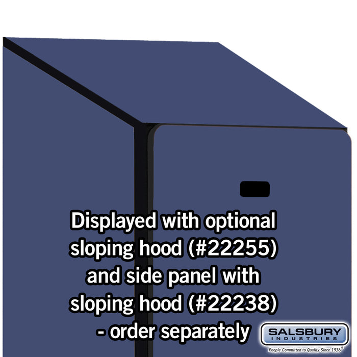 Salsbury 15" Wide Single Tier Designer Wood Locker - 1 Wide - 6 Feet High - 24 Inches Deep - Blue - Hasps - Sweatfully