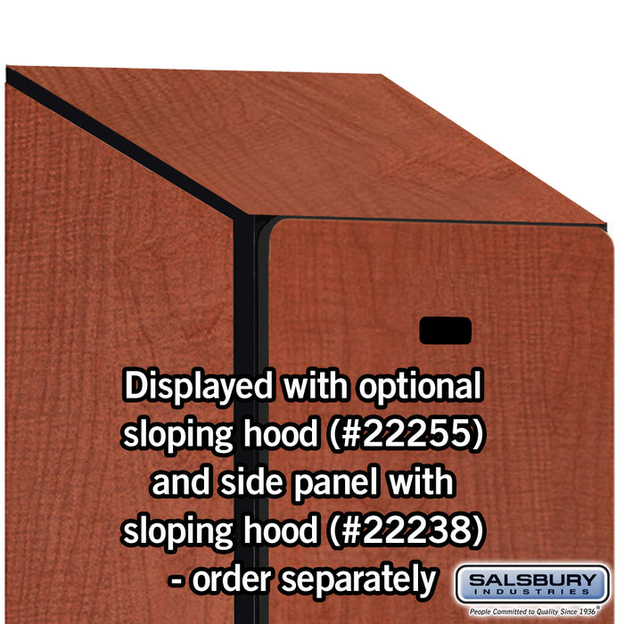Salsbury 15" Wide Single Tier Designer Wood Locker - 1 Wide - 6 Feet High - 24 Inches Deep - Cherry - Hasps - Sweatfully