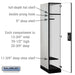 Salsbury 15" Wide Single Tier Designer Wood Locker - 1 Wide - 6 Feet High - 24 Inches Deep - Gray - Black Resettable Combination Locks - Sweatfully