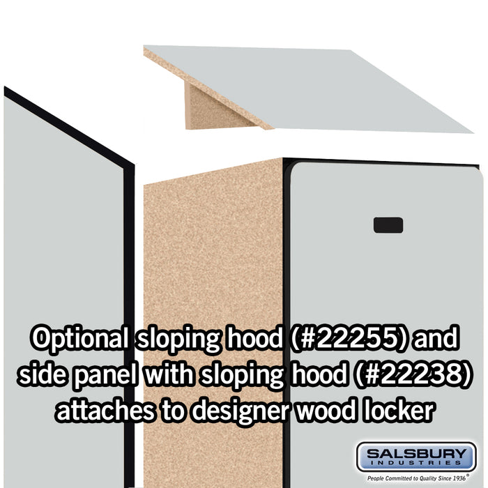 Salsbury 15" Wide Single Tier Designer Wood Locker - 1 Wide - 6 Feet High - 24 Inches Deep - Gray - Hasps - Sweatfully
