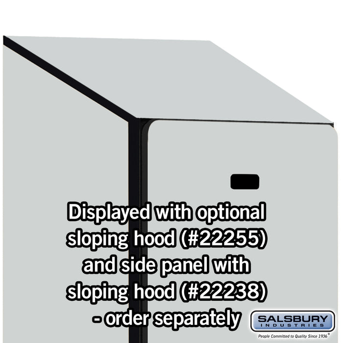 Salsbury 15" Wide Single Tier Designer Wood Locker - 1 Wide - 6 Feet High - 24 Inches Deep - Gray - Hasps - Sweatfully
