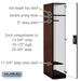 Salsbury 15" Wide Single Tier Designer Wood Locker - 1 Wide - 6 Feet High - 24 Inches Deep - Mahogany - Black Resettable Combination Locks - Sweatfully