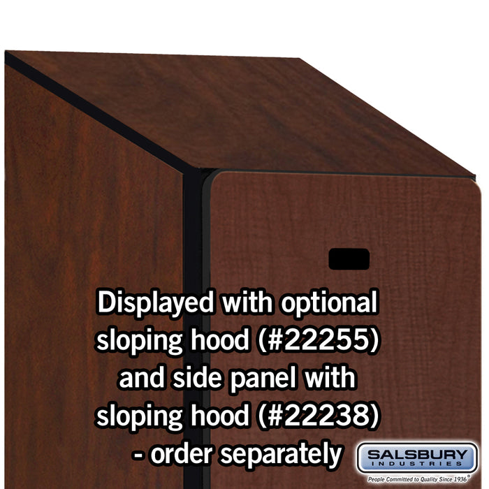 Salsbury 15" Wide Single Tier Designer Wood Locker - 1 Wide - 6 Feet High - 24 Inches Deep - Mahogany - Hasps - Sweatfully