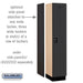 Salsbury 15" Wide Single Tier Designer Wood Locker - 1 Wide - 6 Feet High - 18 Inches Deep - Black - Black Resettable Combination Locks - Sweatfully