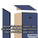 Salsbury 15" Wide Single Tier Designer Wood Locker - 1 Wide - 6 Feet High - 18 Inches Deep - Blue - Hasps - Sweatfully
