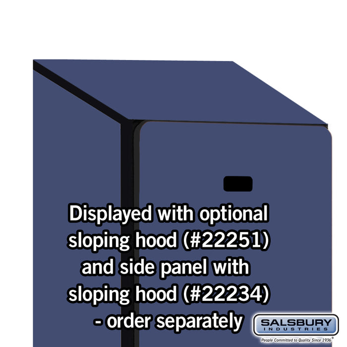 Salsbury 15" Wide Single Tier Designer Wood Locker - 1 Wide - 6 Feet High - 18 Inches Deep - Blue - Hasps - Sweatfully