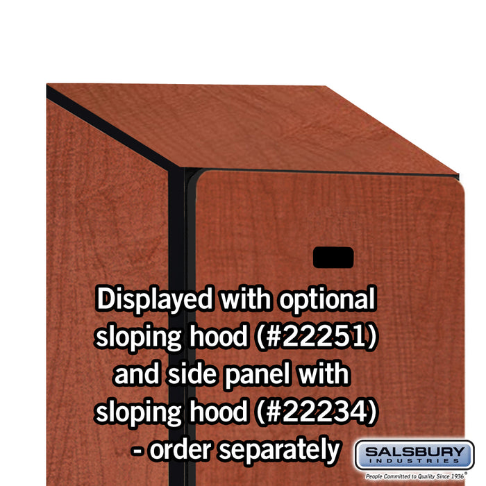 Salsbury 15" Wide Single Tier Designer Wood Locker - 1 Wide - 6 Feet High - 18 Inches Deep - Cherry - Hasps - Sweatfully