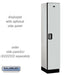 Salsbury 15" Wide Single Tier Designer Wood Locker - 1 Wide - 6 Feet High - 18 Inches Deep - Gray - Silver Electronic Locks - Sweatfully