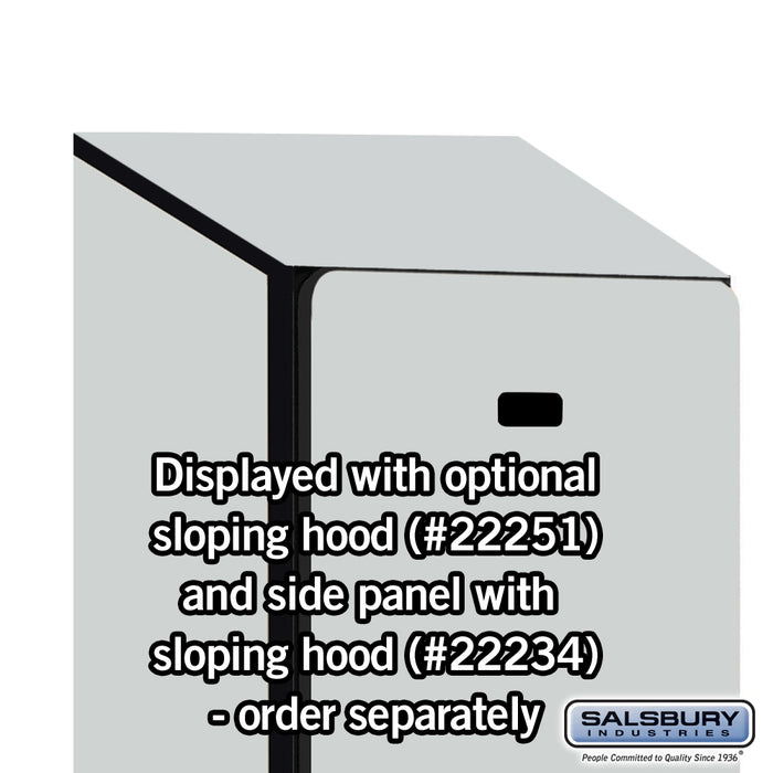 Salsbury 15" Wide Single Tier Designer Wood Locker - 1 Wide - 6 Feet High - 18 Inches Deep - Gray - Hasps - Sweatfully