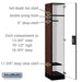 Salsbury 15" Wide Single Tier Designer Wood Locker - 1 Wide - 6 Feet High - 18 Inches Deep - Mahogany - Black Resettable Combination Locks - Sweatfully