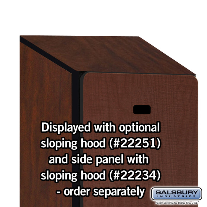 Salsbury 15" Wide Single Tier Designer Wood Locker - 1 Wide - 6 Feet High - 18 Inches Deep - Mahogany - Hasps - Sweatfully